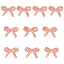 Set Of 10 Bowknot Embroidery Bowknot Appliques-Meat powder