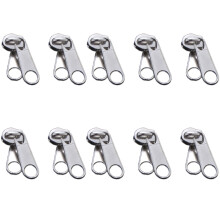 10 Pcs 3# 5# Zippers Pullers Zippers Repair-No. 5 silver pullhe