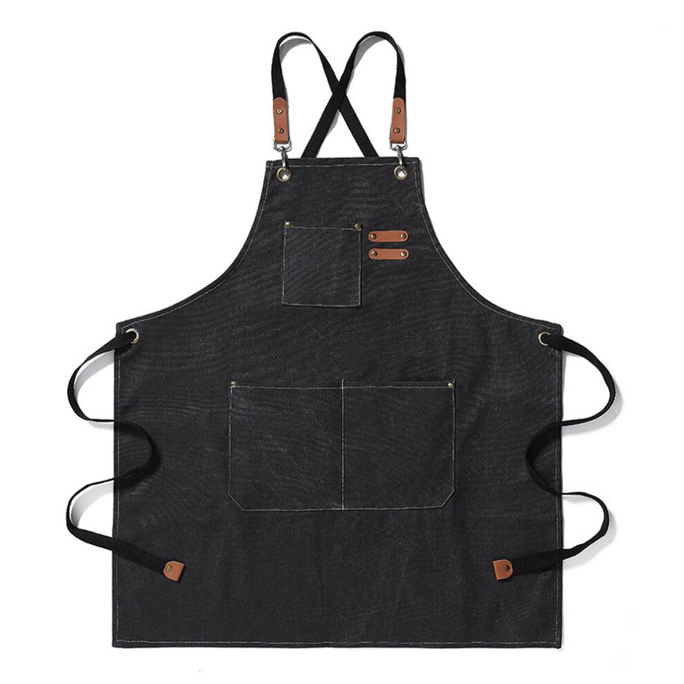 Professional Stylist Apron, Cotton Artist Painting Apron with Functional Storage Pocket, Waterproof Hairdressing Apron for Salon Use, Durable Cotton