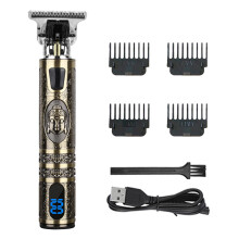 Professionele haartrimmer voor mannen, T-vormig mes met nulafstand en krachtige accu, LED-display voor nauwkeurige, geruisloze en multifunctionele