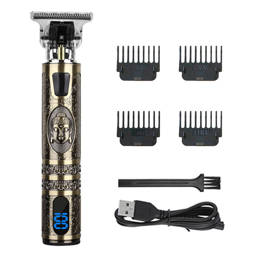 Zero Gapped T-Blade Hair Clippers, Powerful Motor with LED Display for Smooth, Close Cutting, Multifunctional Grooming Set for Men For Nightclubs