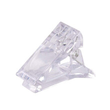 Transparent fingerforlængerklemme, hurtig opbygning til polygel negleformer UV LED Builder klemmer genanvendelige 10 stk., klart akrylmateriale