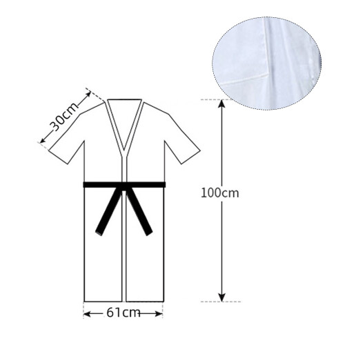 Γυναικεία ρόμπα με V-Neck, μανίκια μήκους 3/4, τσέπες με πλαϊνές ραφές, μπουρνούζι 1