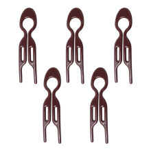 5 Stück U-förmiger Haarkamm, französische Haarnadeln für Damen Dark coffee