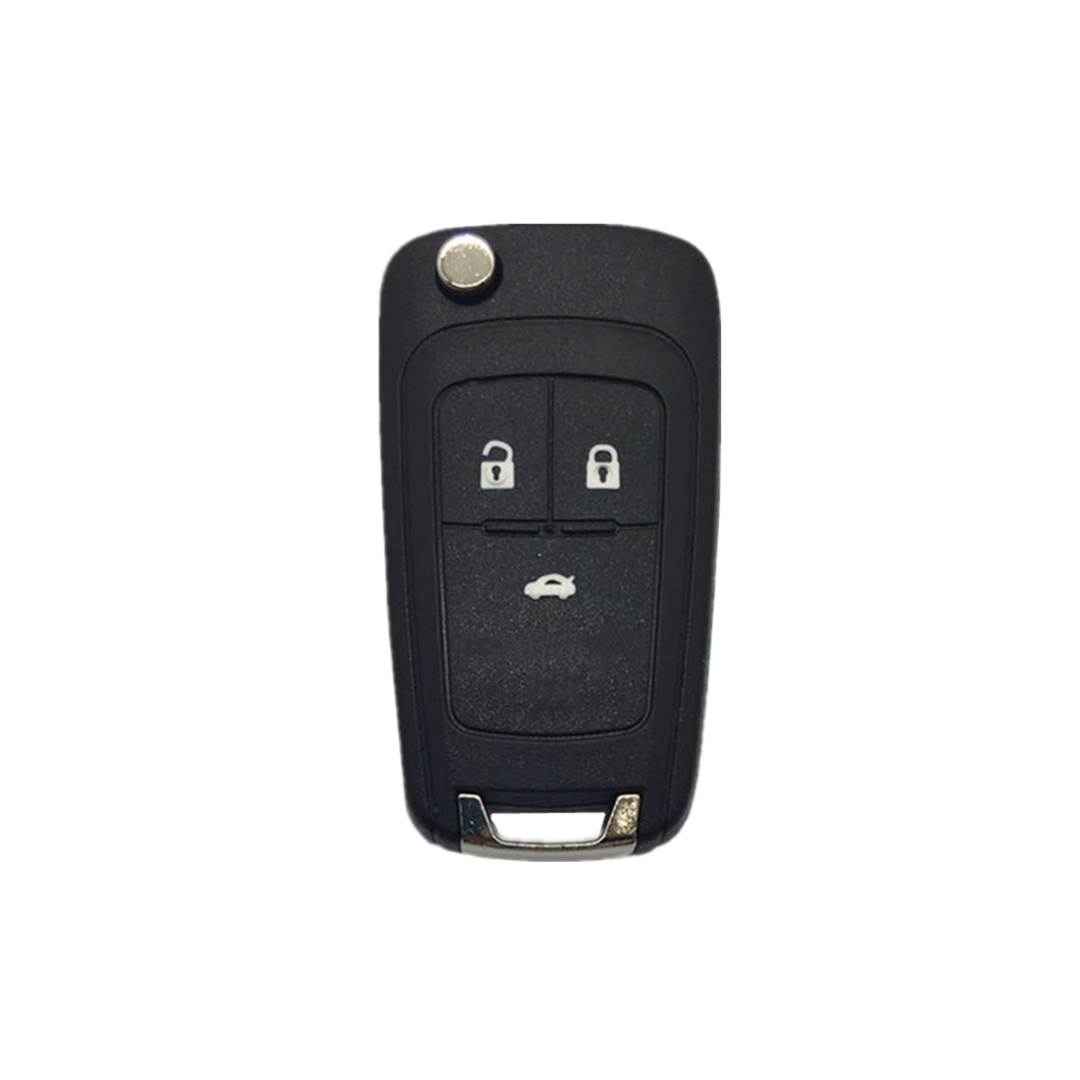 3-Button Folding Car Key Shell For Buick/Opel/Chevrolet Black 7314280378487