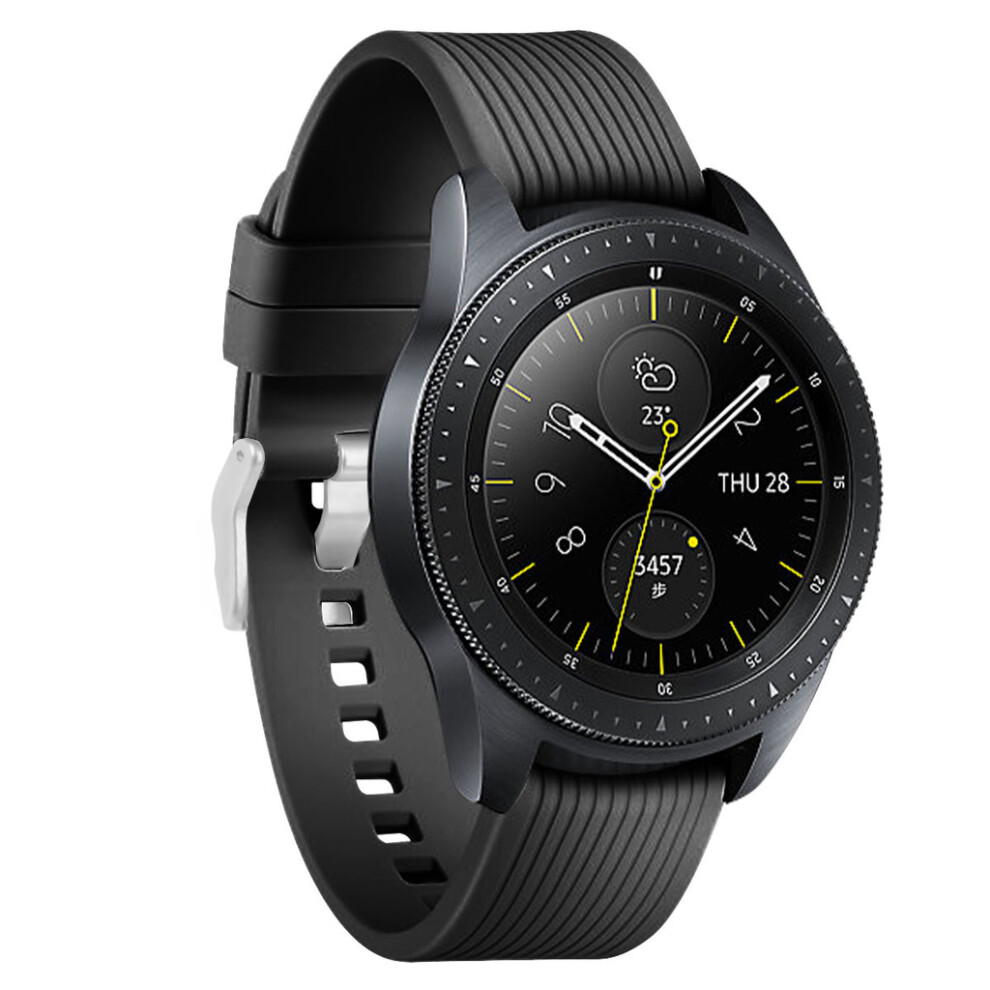 Samsung Galaxy Watch 42Mm Bands 20Mm Soft Silicone Replacement Strap (S) Black 7314280034604
