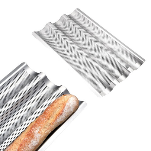 Backblech für Baguette, aus Edelstahl
