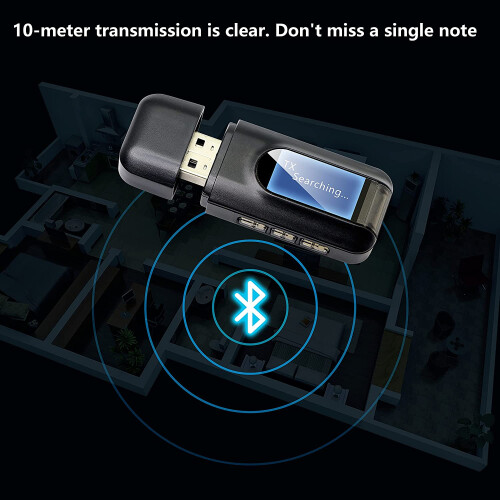2-in-1 Bluetooth Audio Sender/Empfänger Bluetooth-Adapter 5.0 Black 1