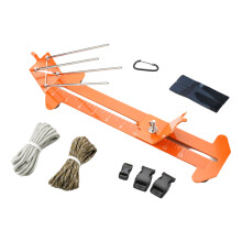Paracord-Flechtwerkzeug aus Edelstahl, verstellbar-orange Farbe
