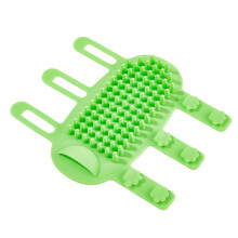 Indoor Cat Brush for Pet Grooming, Silicone Scratcher, WallMounted Corner Scratcher for Kitten Desks, Gentle SelfCleaning Comb for Comfort in Green
