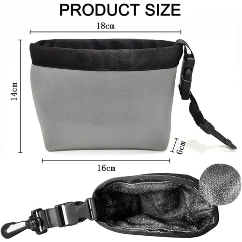 Portable Golf Cleaning Bag, Keeps Your Golf Balls in  Condition While Playing (Grey) 2
