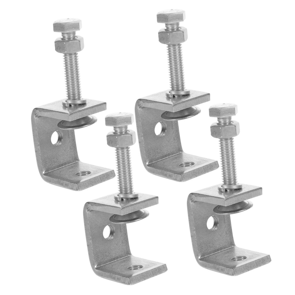 2Pcs Stainless Steel Cclamps Heavyduty Woodworking Clamps With Opening For Secure Fastening, Professional And Diy 9347817613360