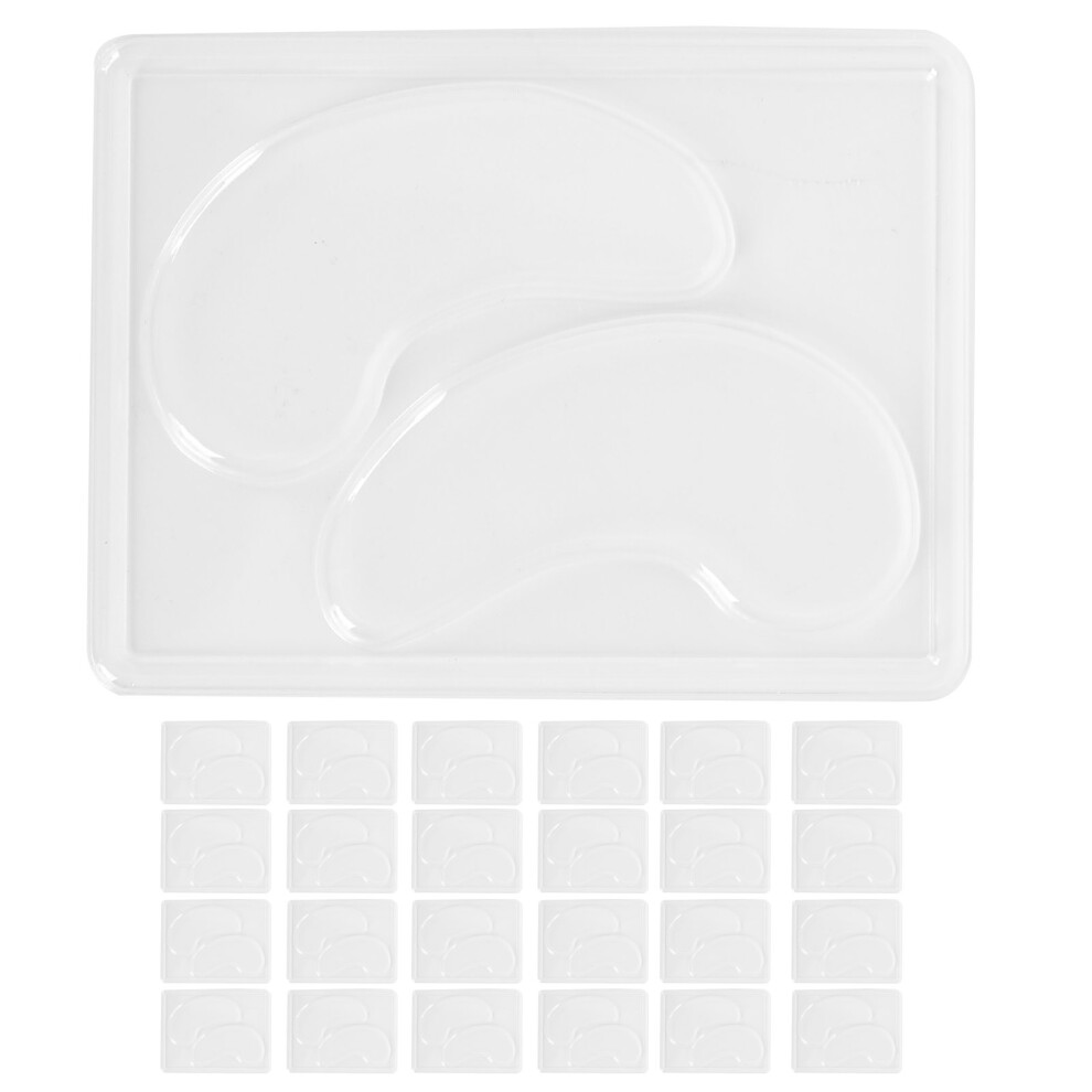 Under Eye Patch Tray for DIY Facial Masks, 25PCS Reusable Eye Mask Molds Transparent Plastic Tools with Moisturizing Effect Wrinkle Reduction Humaniz