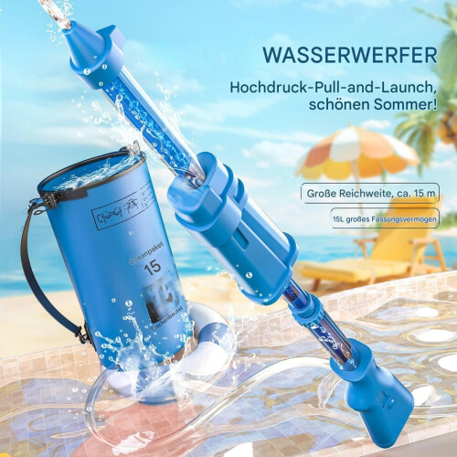 Water Soaker Toy, Water Squirter, PullOut Pump Action Kids Sprayer with Backpack 2