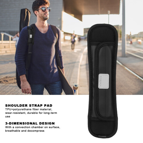 Black Non Slip Shoulder Pad for Guitar Strap Decompression Cushion for Backpack 2
