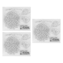 Kreative Ornamente für DIY-Scrapbooking-Alben, Schablonenkompatible Klarsichtstempel mit Blumen- und Blättermuster, transparente Siegelstempel für
