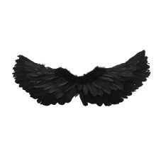 Black Angel Wings & Halo Set for Halloween Cosplay - Kids & Adults
