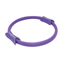 Non Slip Pilates Ring With Comfortable Grip Purple Stretch Circle For Women Yoga Home Exercise Toning Posture Correction