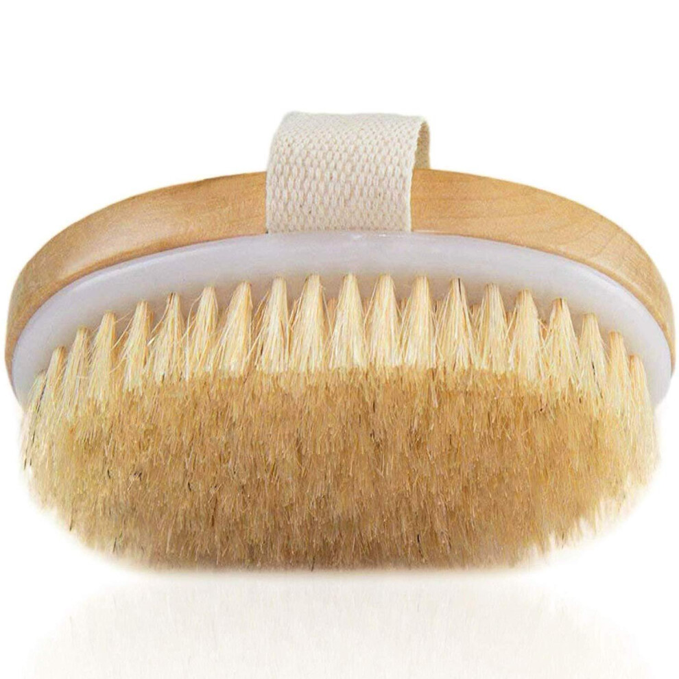 Natural Bristle Exfoliator, Dry Brushing for Cellulite Treatment, Eco-Friendly Materials for Enhanced Lymphatic Drainage, Improve Blood Circulation,