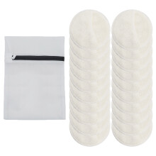 Biologische katoenen wattenschijfjes, milieuvriendelijke herbruikbare make-up remover pads van bamboestof voor op reis en thuis, wasbare