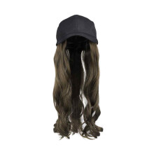 Perucă de baseball cu păr atașat pentru femei, aspect moale și natural, rezistent la căldură, fibră sintetică, coafură DIY, capac invizibil,
