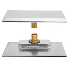 Waterfall Tub Spout G1/2 External Thread for Bathroom & Pool Wall Mount Silver
