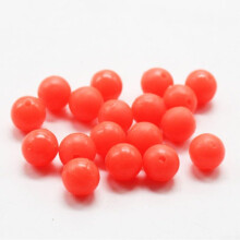Round Fishing Beads 8mm 50pcs Red Bait Beads for Carp Fishing Rig Setup and Sinker Accessories