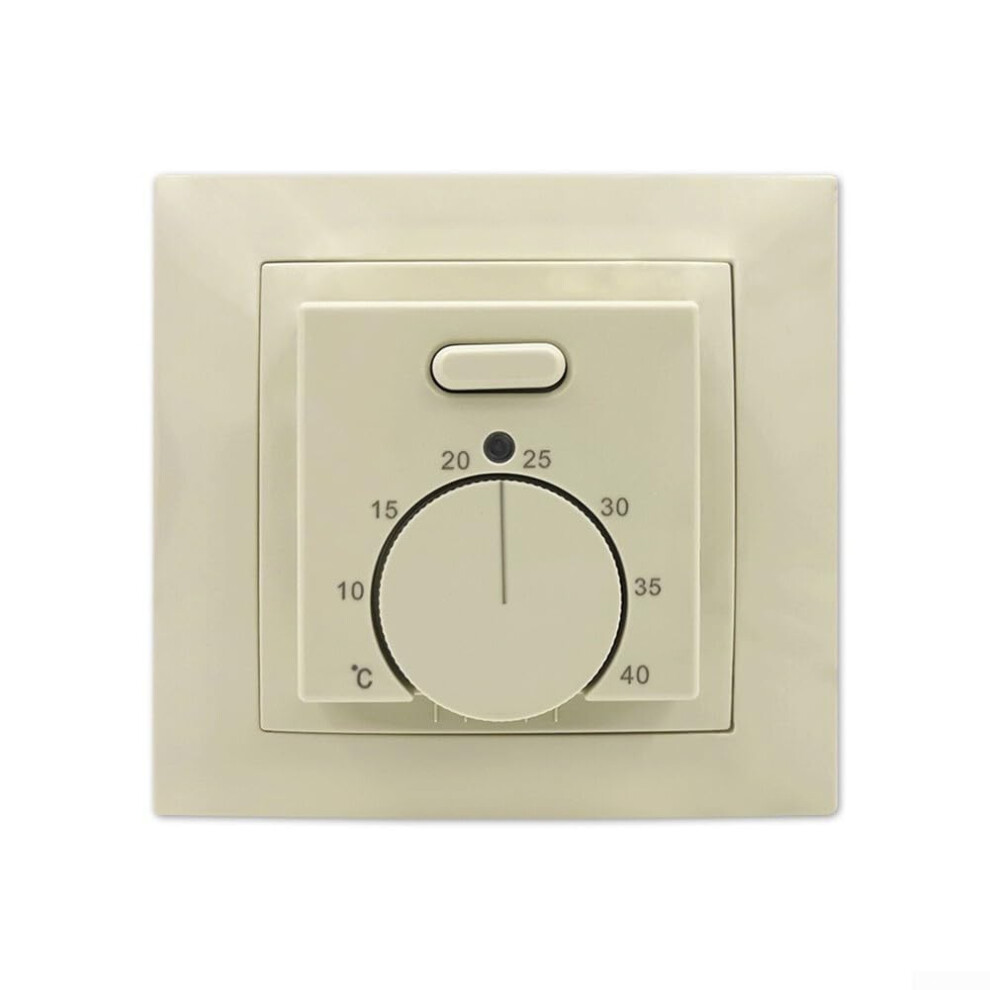 Underfloor Heating Thermostat 16A 220V Digital Temperature Controller With External Sensor Beige 9347817617054