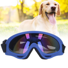 Large Dog Goggles UV Protection Windproof Colorful Lens Dark Blue Frame 3004