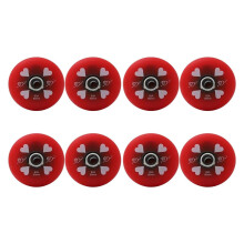 Inline Skate Wheels 83A PU Rubber 62mm 64mm 68mm 70mm 72mm 76mm 80mm Replacement Red 76mm