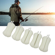 5 pezzi di sfere di fissaggio in silicone per canne da pesca, fastener riutilizzabile, color luminoso
