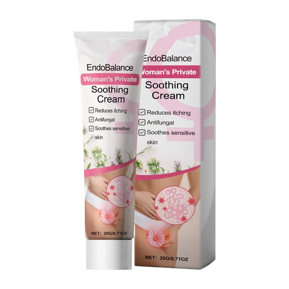 Private Soothing Cream, Moisturizing Skin Cream, Gentle Female Lotion, Lightweight and FastAbsorbing, 20g/1 Piece