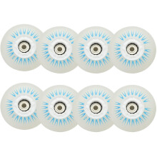 Inline Skates Replacement Wheels 60mm Blue LightUp Wheels Bearings 8 Pack Compatible With Inline Skates