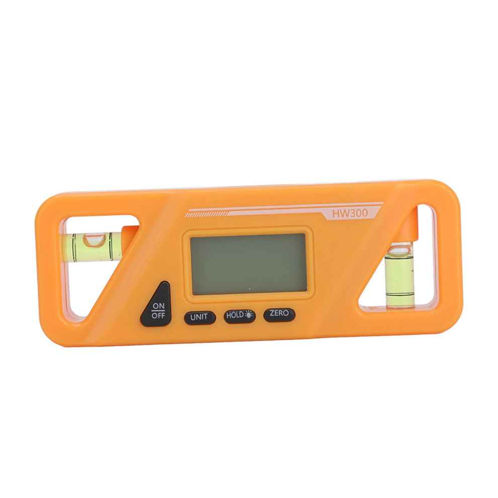 Digital Level Inclinometer Portable Digital Protractor With Data Lock Lcd Screen Plastic Yellow For Timber Processing 9382693243287
