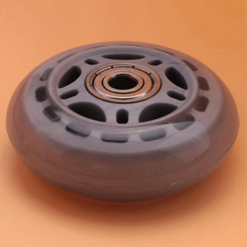 Inline Skate Wheel 8 Pack 608ZZ Bearing Clear Gray Compatible With Inline Skates 2