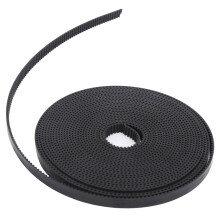 Premium 2GT‑6mm PU Timing Belt with Steel Core Black Industrial 5m / 16.4ft