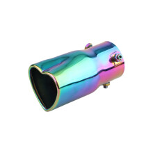 HeartShaped Exhaust Tip, Colorful Stainless Steel Muffler Tail Pipe 2.5 Inch for VW Golf Mk6 1.4 TSI