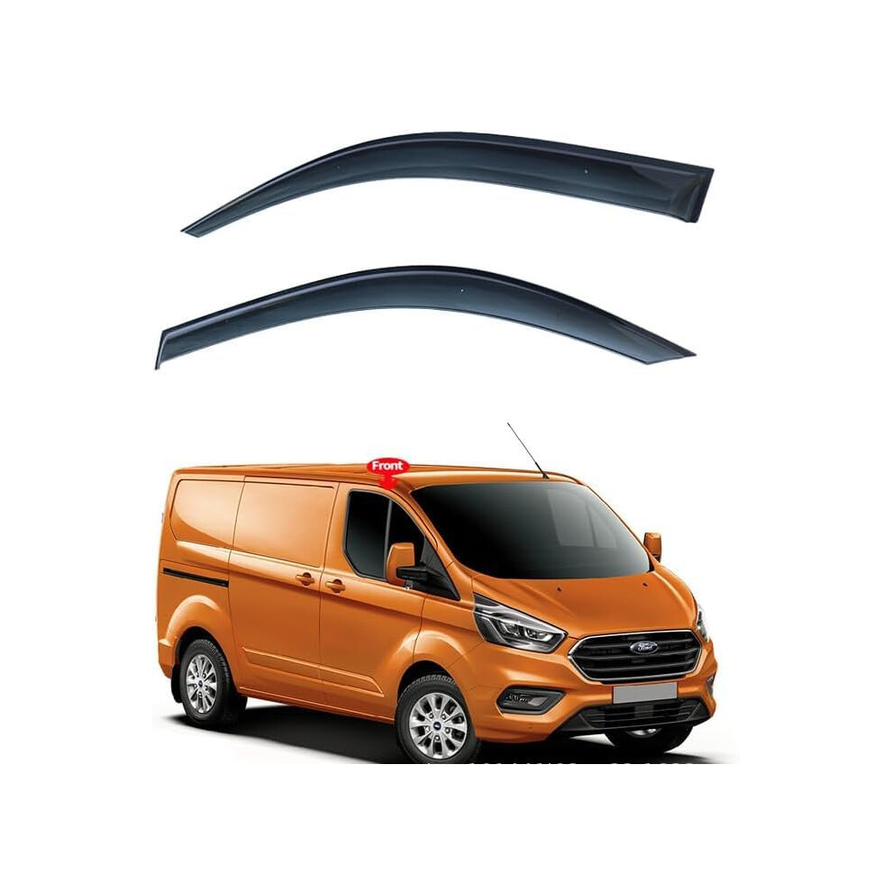 Window Rain Guards 20122022 Side Wind Deflectors Weather Protection For Ford Transit Custom 9187378426555
