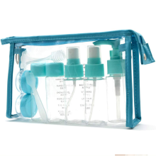 Nachfüllbares Reiseflaschen-Set, tragbare Toilettenbehälter, flugtauglich und TSA-konform, eleganter Ziplock-Beutel für sicheren und stilvollen