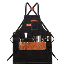 Comfortable Cross Back Design Apron for Professionals, Ergonomic Design with Adjustable Shoulder Straps, Canvas Cross Back Chef Cotton Aprons for Coo