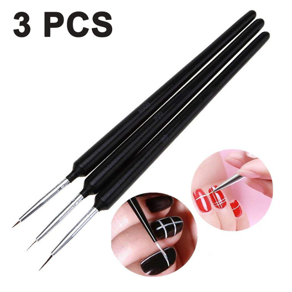 UV Gel Polish Compatible, Flower Design And Painting, Portable Reusable Brushes For Salon Use For Halloween Parties For Nightclubs For Daily Use