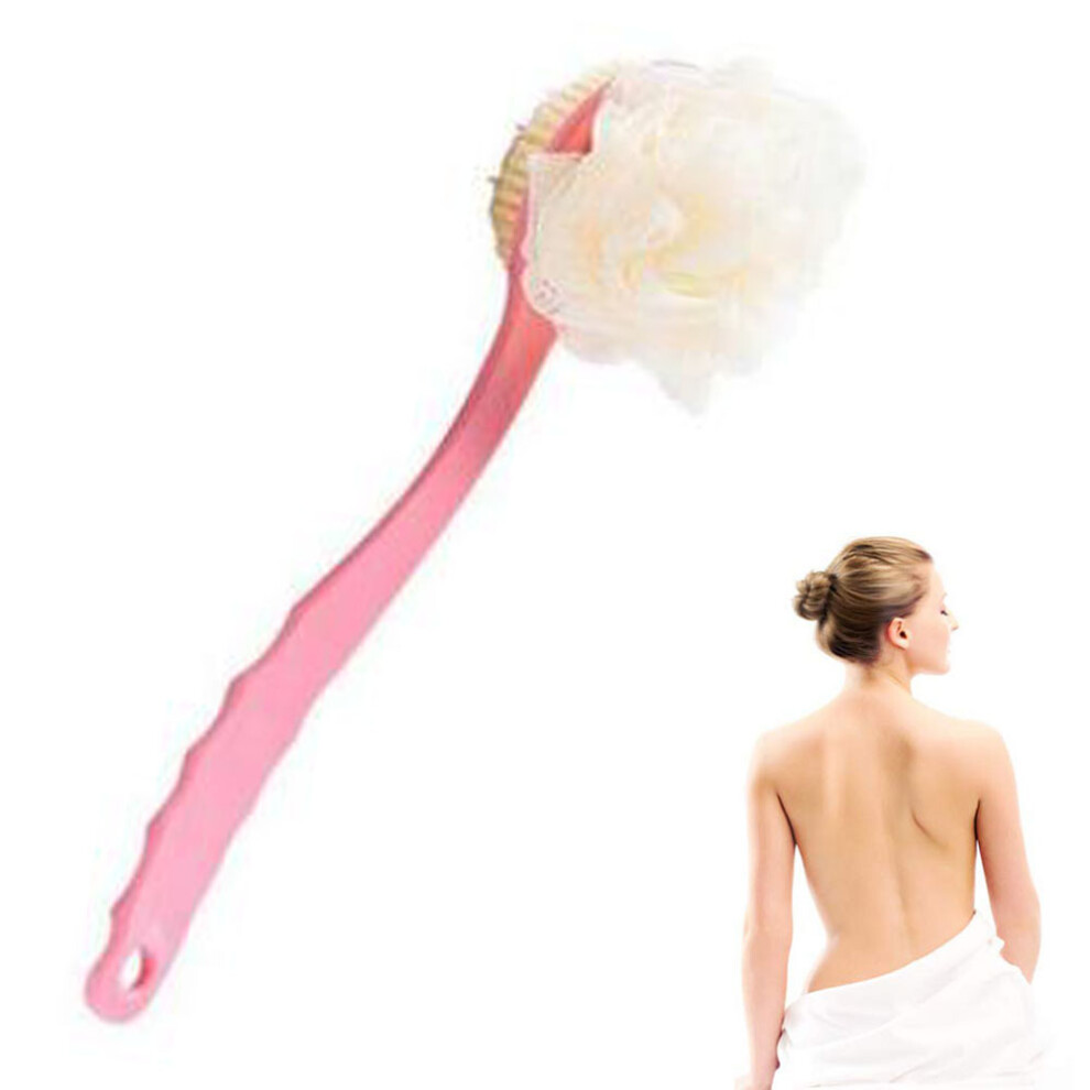 Dual Brushes, Body Exfoliator Brush With Soft Loofah For Gentle Care, Shower Scrubber Sponges, Back Cleaner Washer Sponge For Comprehensive Hygiene