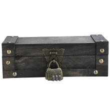 Vintage Wooden Storage Box Large Size Elegant And Charming Chinese Style Design EcoFriendly Wood Material Reinforced Corners Durable Wear Resistant Mu