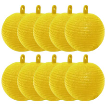 10PCS Fruit Fly Trap and Yellow Sticky Traps, 3 Inch Hanging Gnat Catcher for Indoor Outdoor Plants