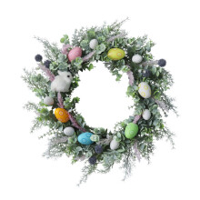 Spring Floral Wreath, Resilient Crafted Wreath With Unique Design And Versatile Use For Easter Wreath Decoration, Multicolor Easter Egg Decorative