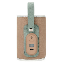 USB Powered Milk Water Heater with 7 Speed Settings, Digital Display, Portable Thermal Bottle Bag for Babies, Travel Friendly