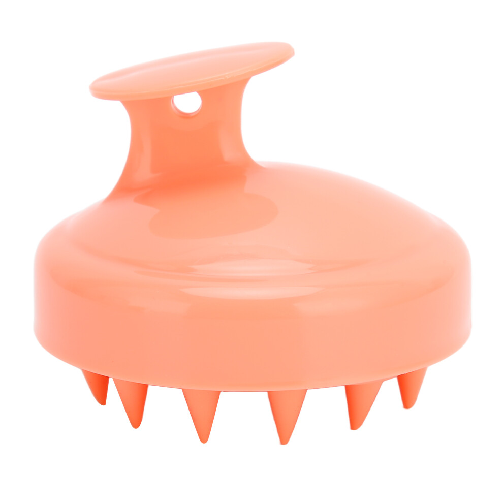 Silicone Hair Scalp Massager Brush for All Hair Types - Orange Pink