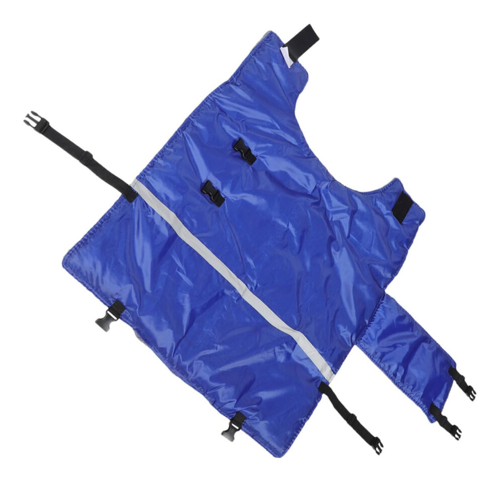 Calf Thermal Vest For Winter - Warm Clothing For Cattle And Sheep - Cold Weather Calf Slaughter Vest In Linoleum Blue 9382693248077
