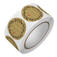 SelfAdhesive Baking Labels Roll for Canning Jar Lids, Durable Kraft Paper Pantry Stickers
