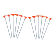 12 Pieces Windproof Steel Tent Pegs Heavy Duty RustProof Ground Nails